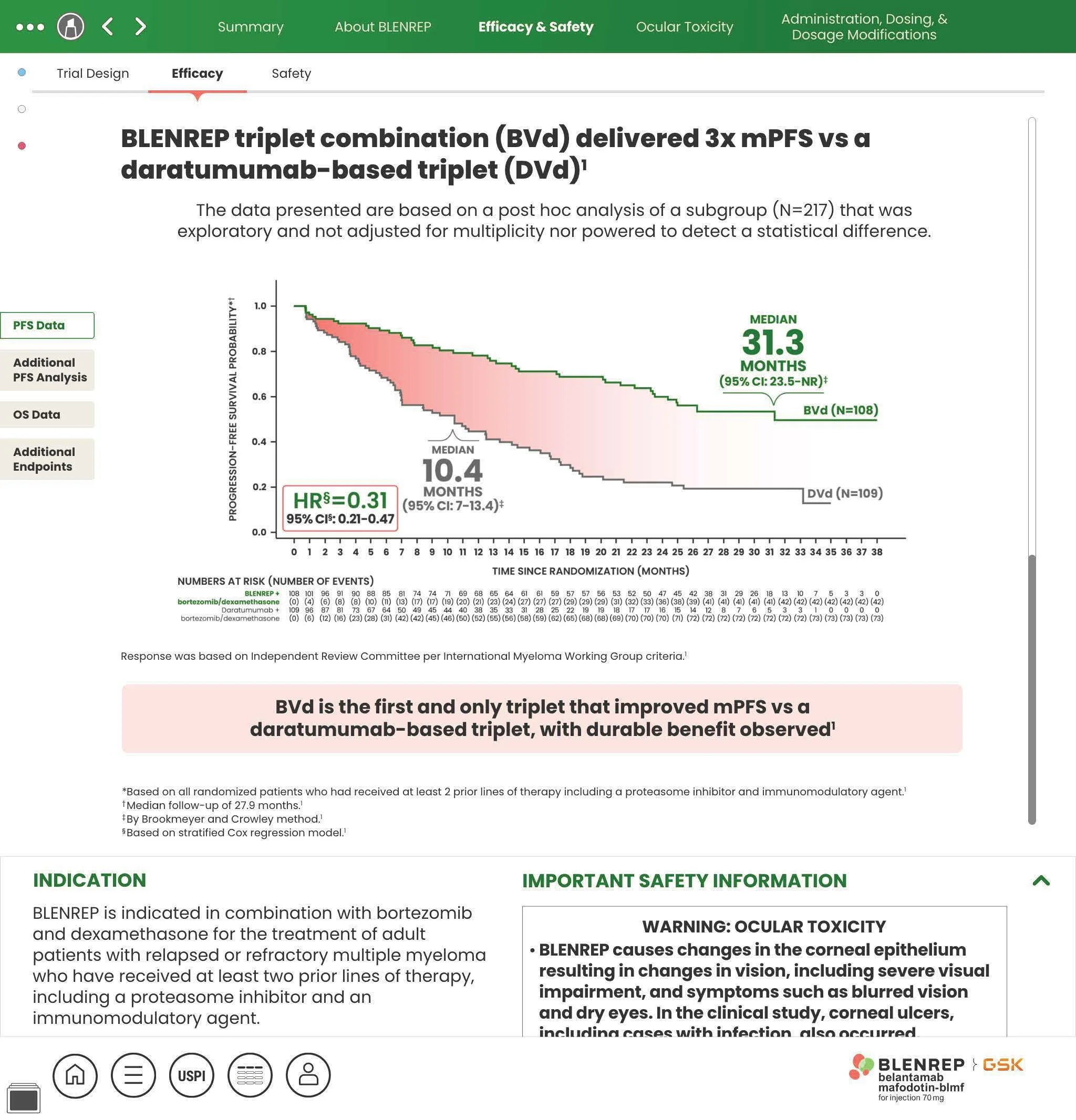 PFS KM Curve
