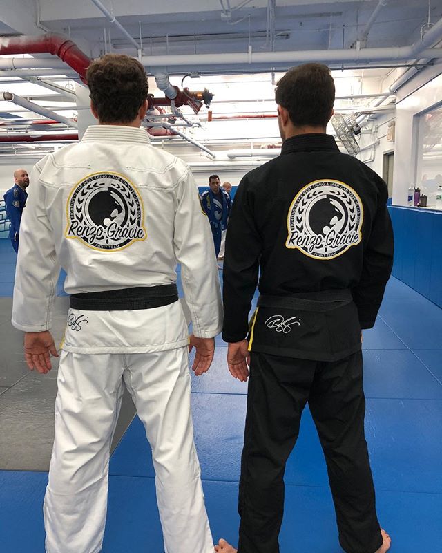 Prof. @igorgracie @zercosta wearing 2 of the new Renzo Gracie Comp gi's available now at the academy and soon available online #renzogracie #teamrenzogracie #graciebjj #mma #brazilianjiujitsu #jiujitsulifestyle #jiujitsu #ufc #pridefc #valetudo