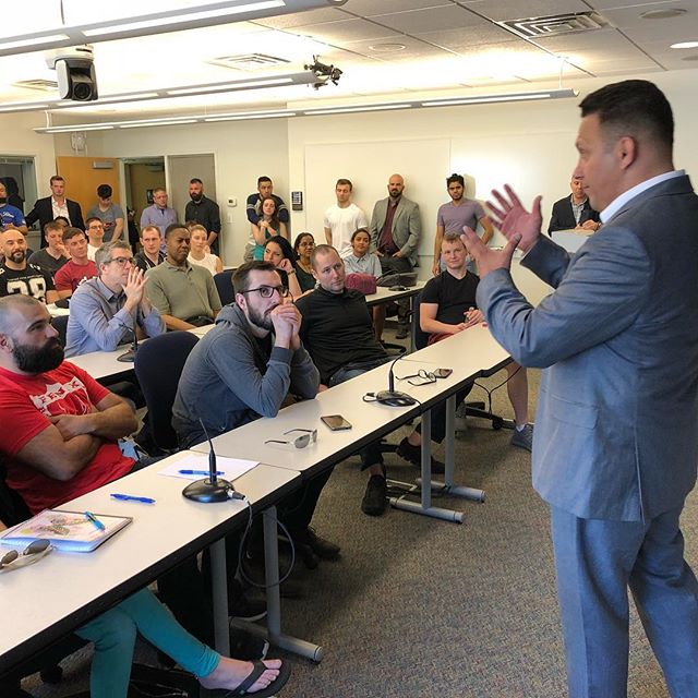 Our own @renzograciebjj speaking @harvardhbs