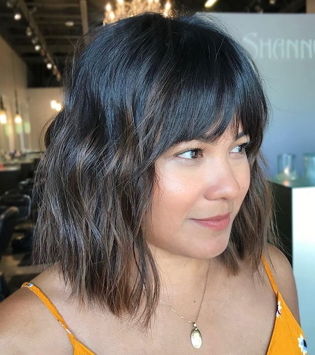Textured Bob and Hand Painted Balayage by Heather.