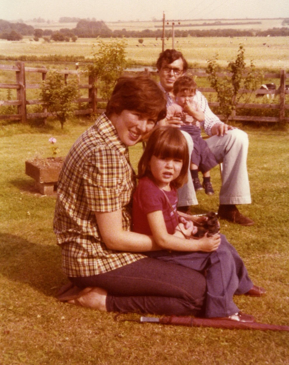 My mum and I in one of the few outfits she didn't make me.