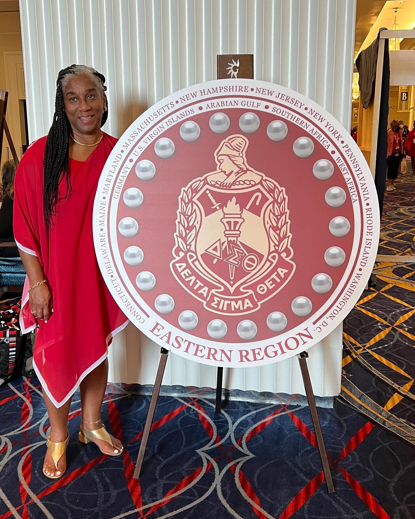 Soror Germaine Walker - 1st Vice President handling Delta Business at the 53rd Eastern Regional Conference. #bkacdst #brooklynstrong #ERC2022 #ElevatingExcellence
