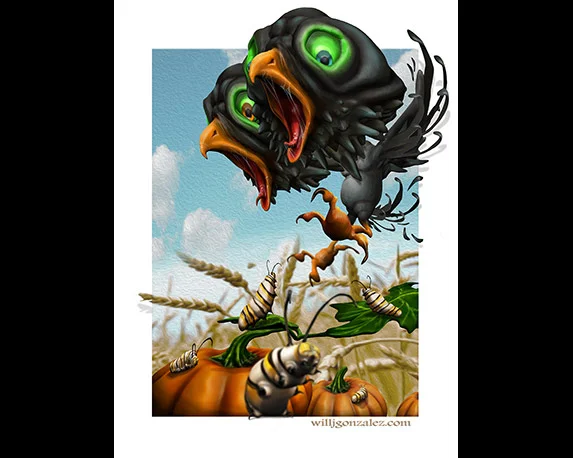 Emerald-Eyed Twin Raven