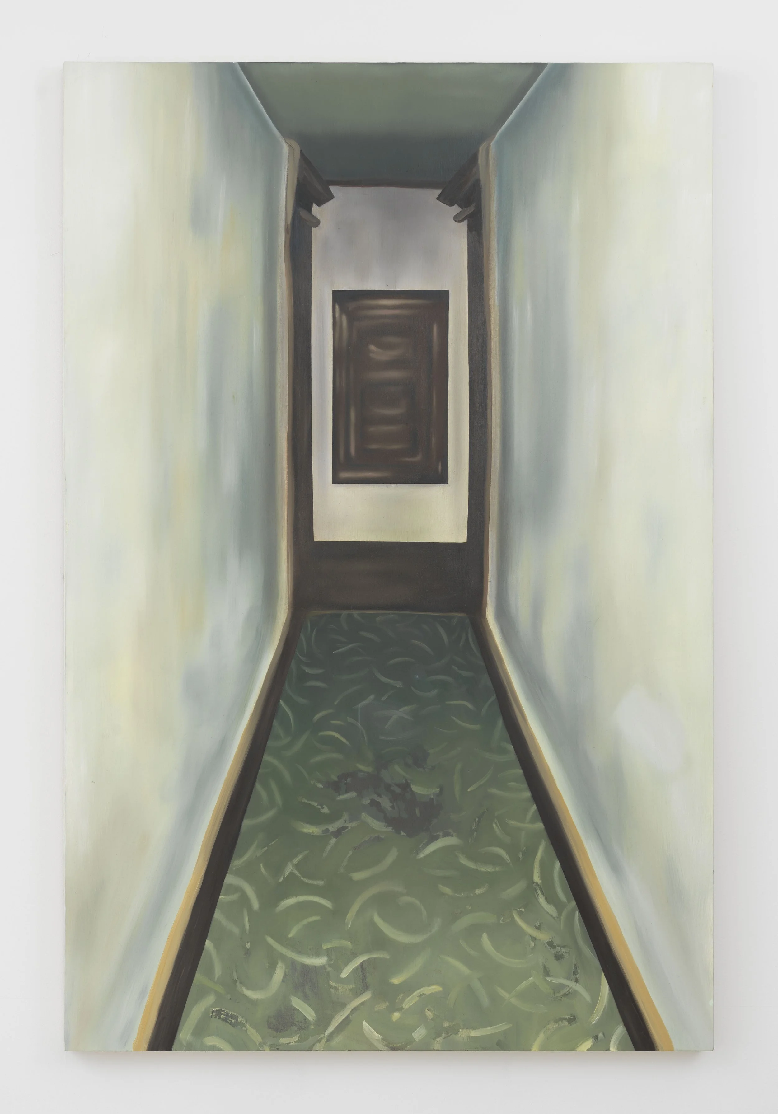   Hallway , 2021, Oil on canvas, 72 x 48 inches 