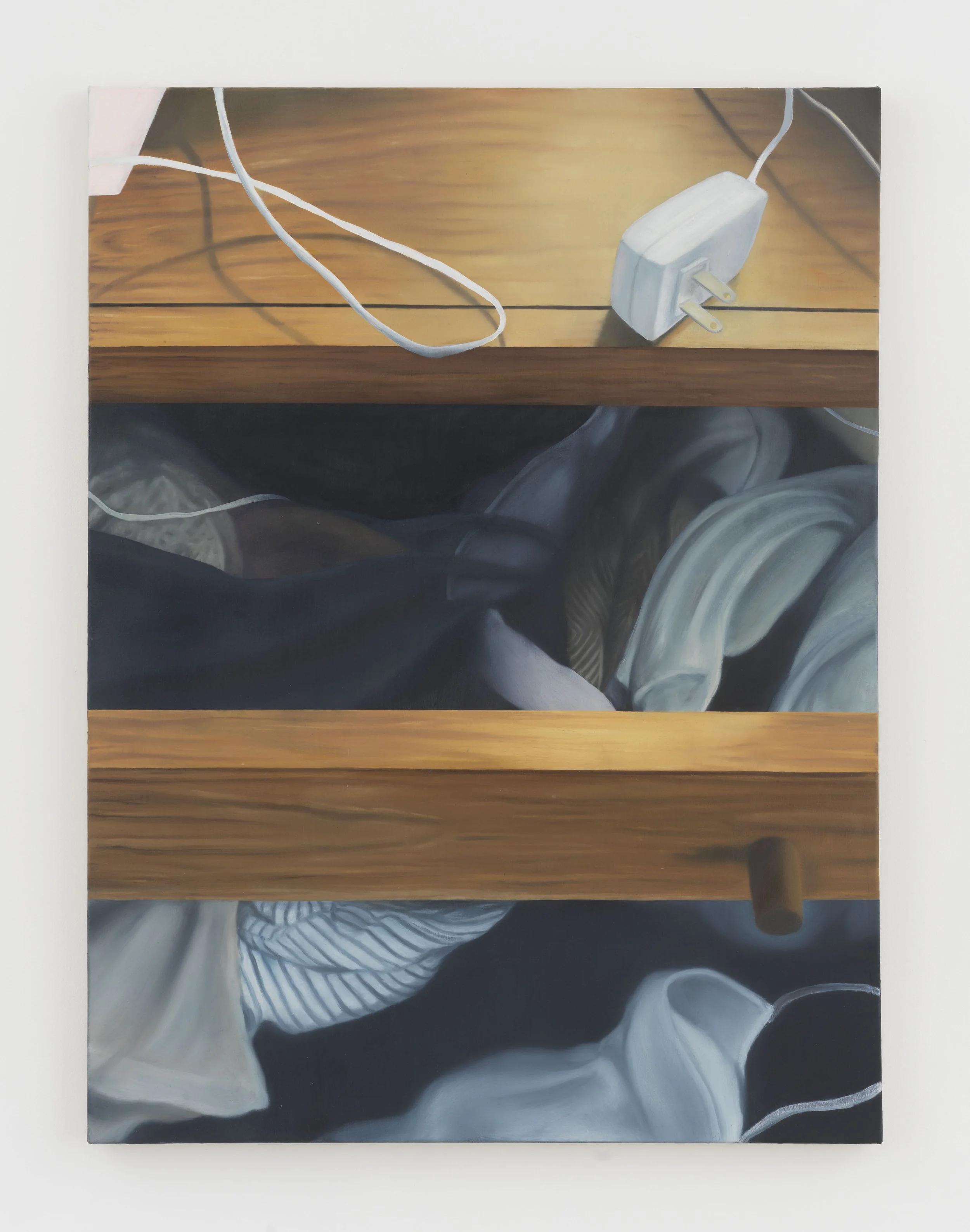   Dresser Drawers , 2021, Oil on canvas, 40 x 30 inches 