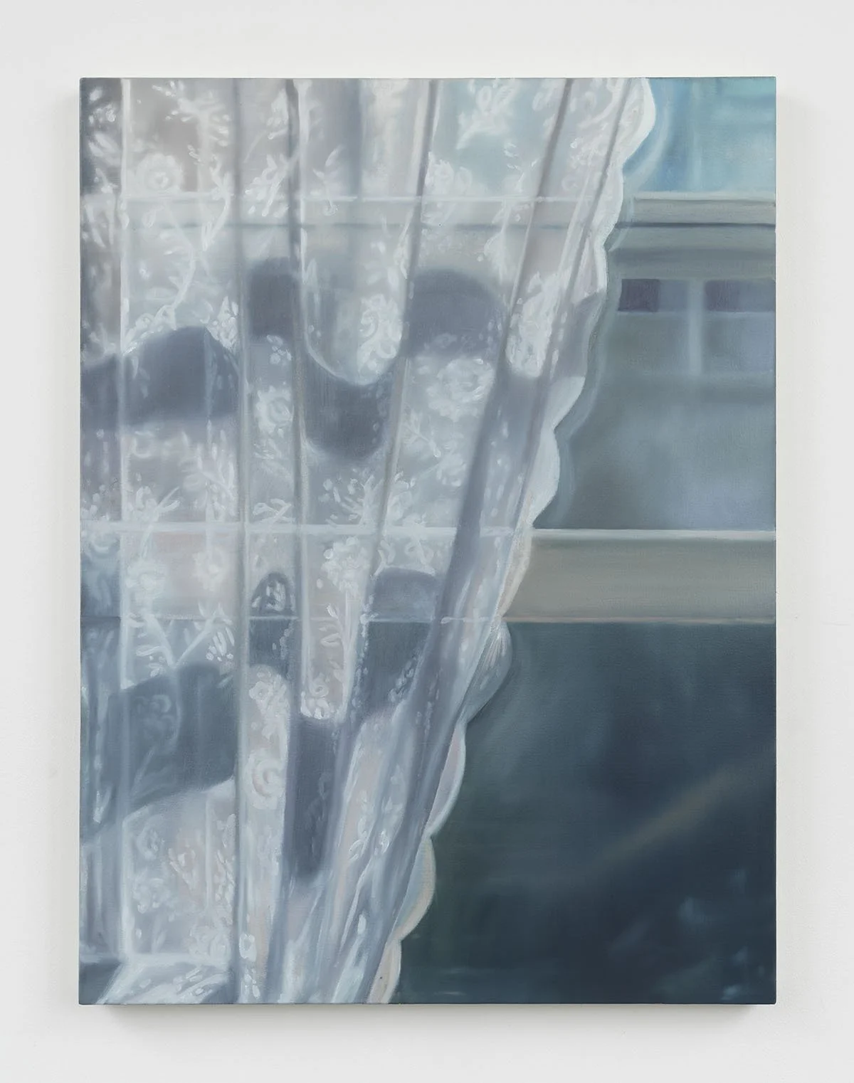   Window at 4pm , 2021, Oil on canvas, 40 x 30 inches 