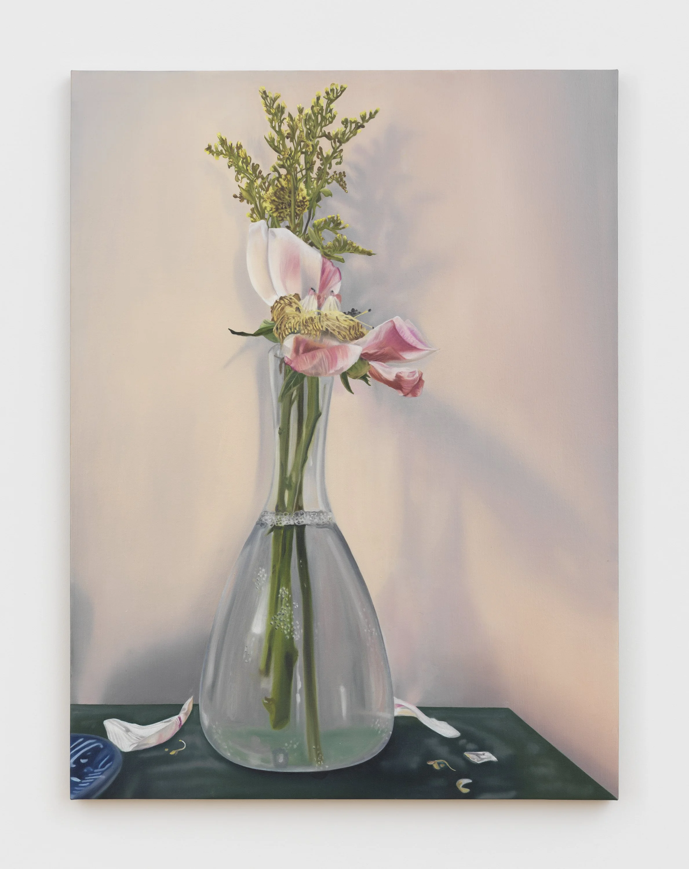   Glass Vase , 2023, Oil on linen, 40 x 30 inches 