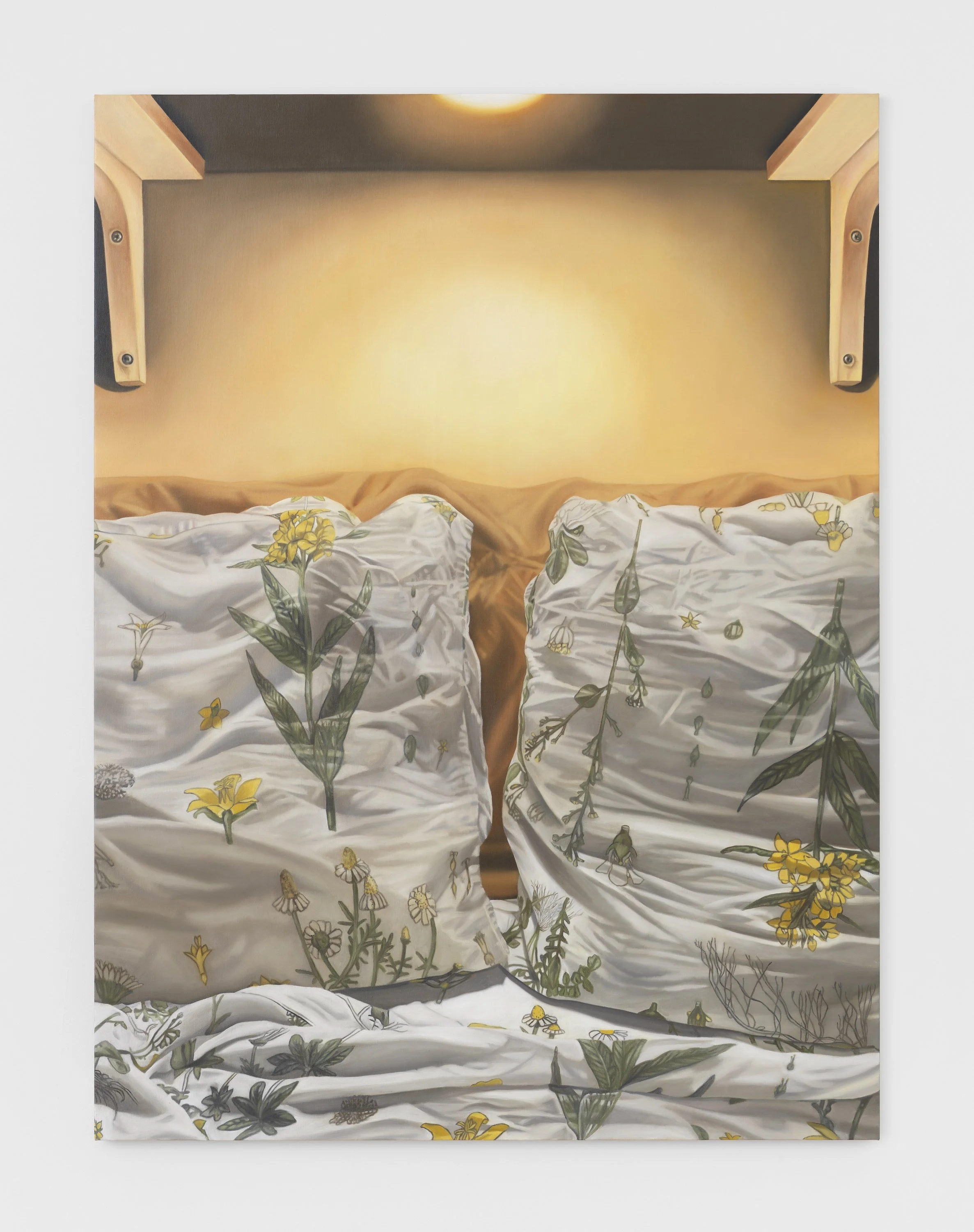   Two Pillows , 2024, Oil on linen, 64 x 48 inches 
