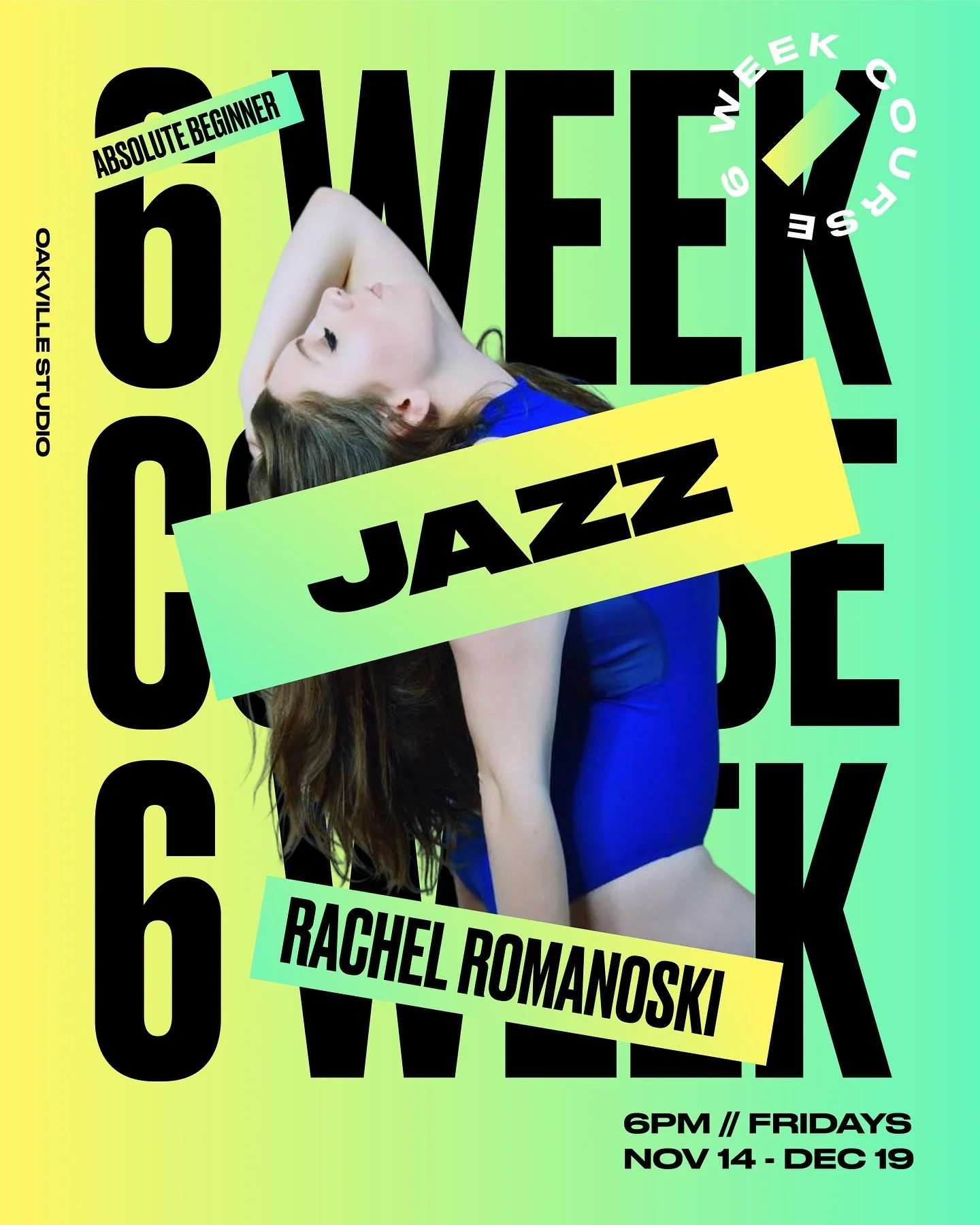 New Course &middot; Jazz Absolute Beginner (6 Weeks)
FRIDAYS &middot; NOV 14 &ndash; DEC 19 &middot; 6:00PM
with @rachelromanoski4 

Build your foundation in jazz with movement that focuses on rhythm, coordination, and musicality.
No experience requi