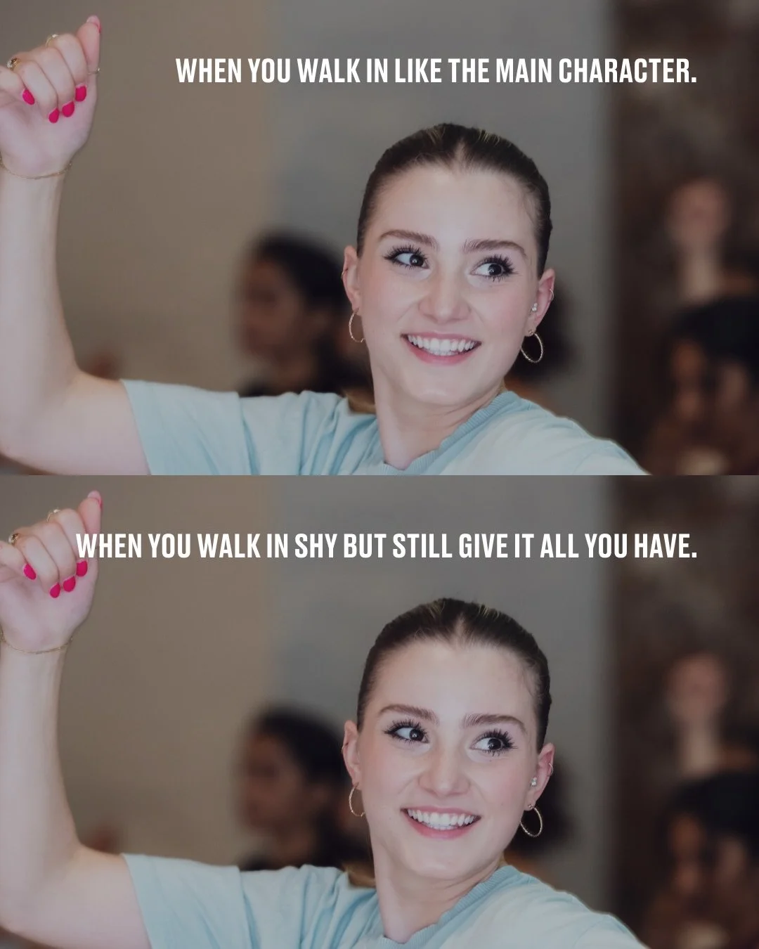 Both versions of you matter. 🌟
A little reminder that growth in dance doesn&rsquo;t always look perfect: some days you&rsquo;re on fire, and some days the combo humbles you. What counts is that you showed up, moved your body, and kept choosing yours