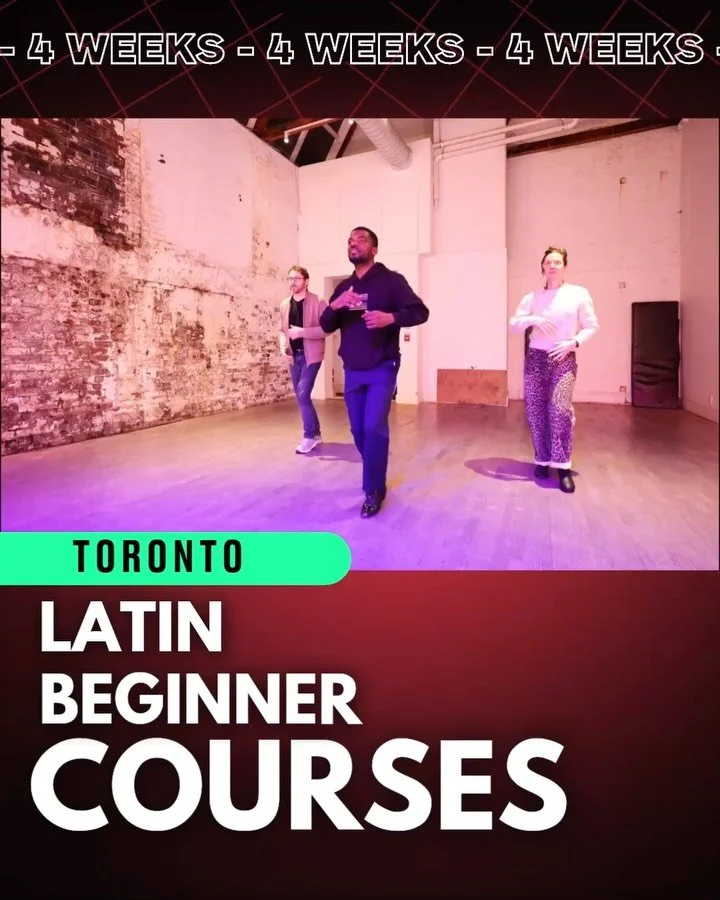 TORONTO, YOUR LATIN BEGINNER COURSES ARE HERE!🔥

Ready to start your Latin dance journey? Our 4-week beginner courses are starting soon and now is the perfect time to take advantage of our Back to Dance promo!
BOGO 50% OFF 6-WEEK INTRO TO LATINE COU