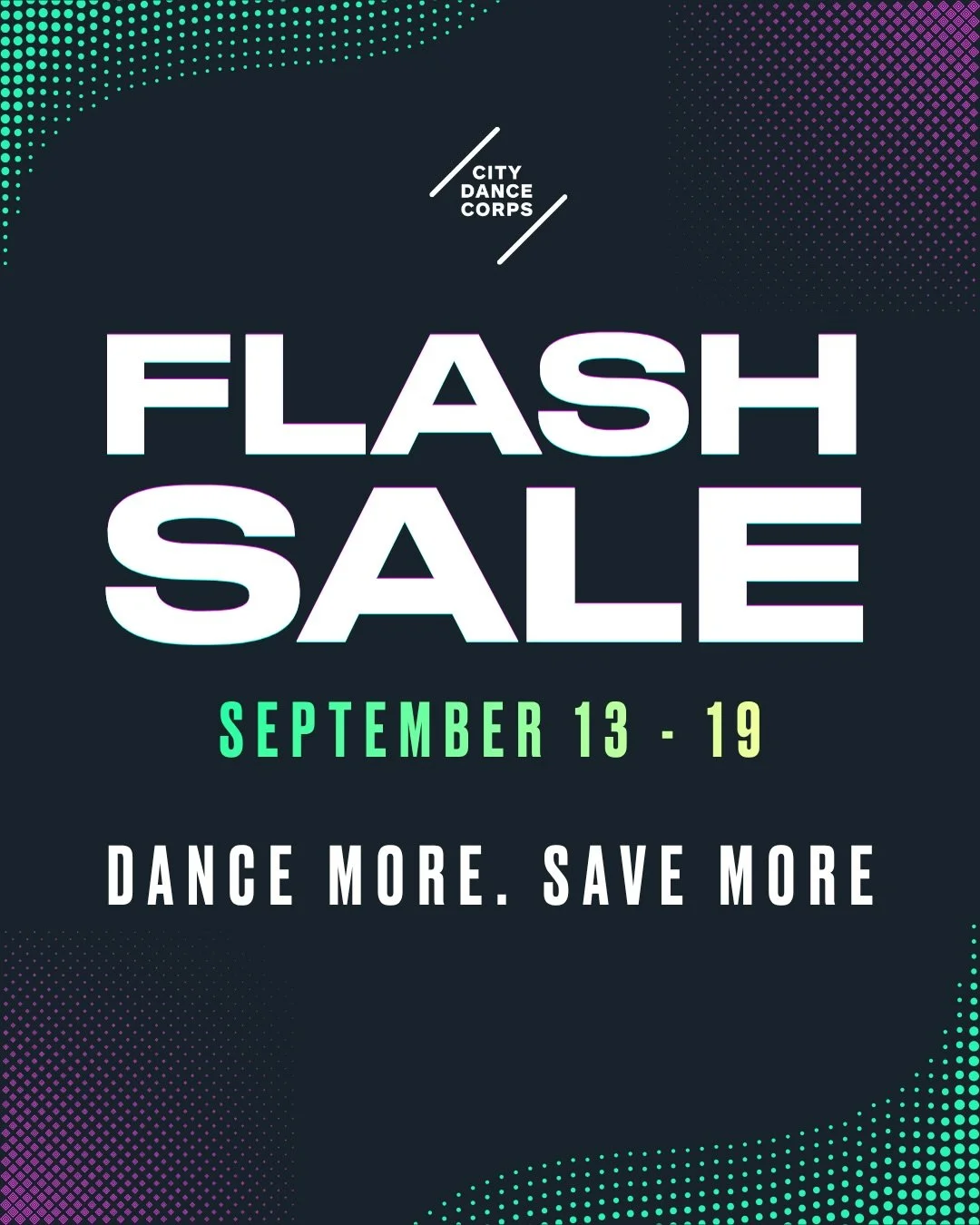 🎉 Our Anniversary Flash Sale is here!

We&rsquo;re celebrating 24 years of dance, community, and so many incredible memories, and we want to celebrate with you! ❤️

From  September 13&ndash;19, you have the full week to take advantage of our biggest