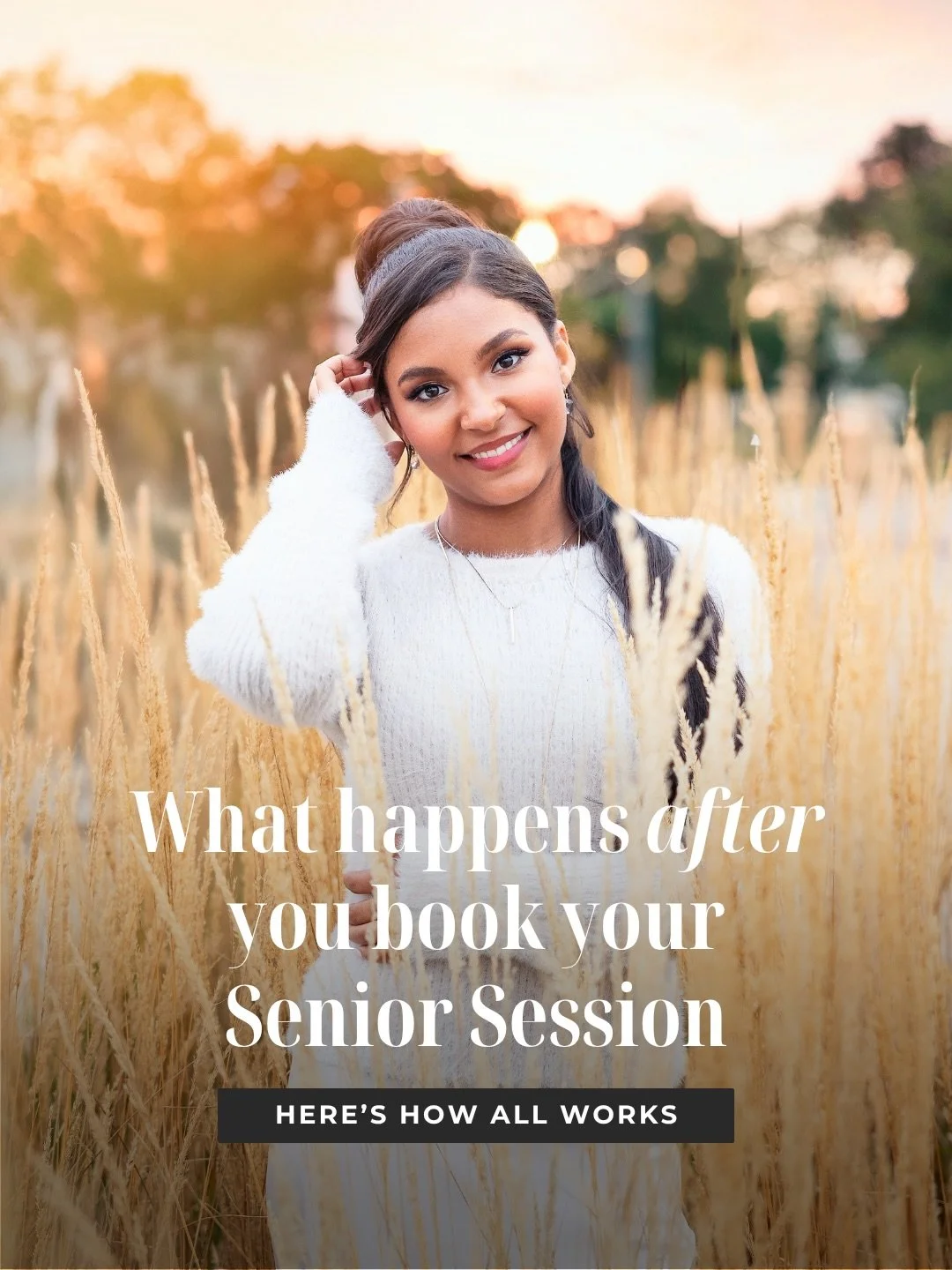 Booking your senior photographer is only the beginning!

One thing I want every senior and parent to know: you don&rsquo;t have to figure everything out on your own.

Here&rsquo;s what happens when you book your senior portrait experience with me:

✅