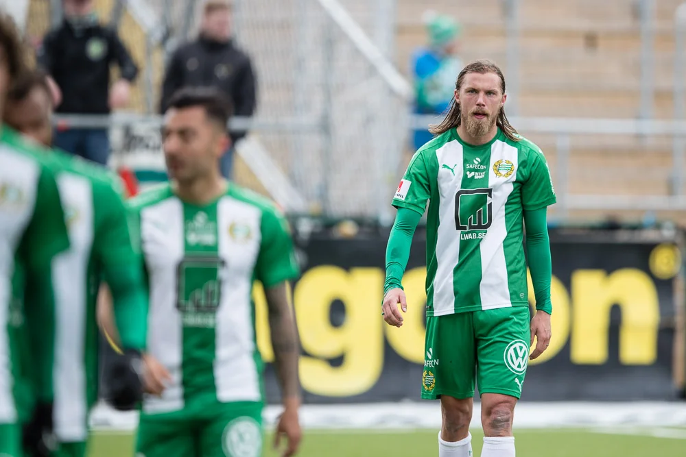Hammarbys Björn Paulsen deppar efter att Hammarby förlorat med 2-1.