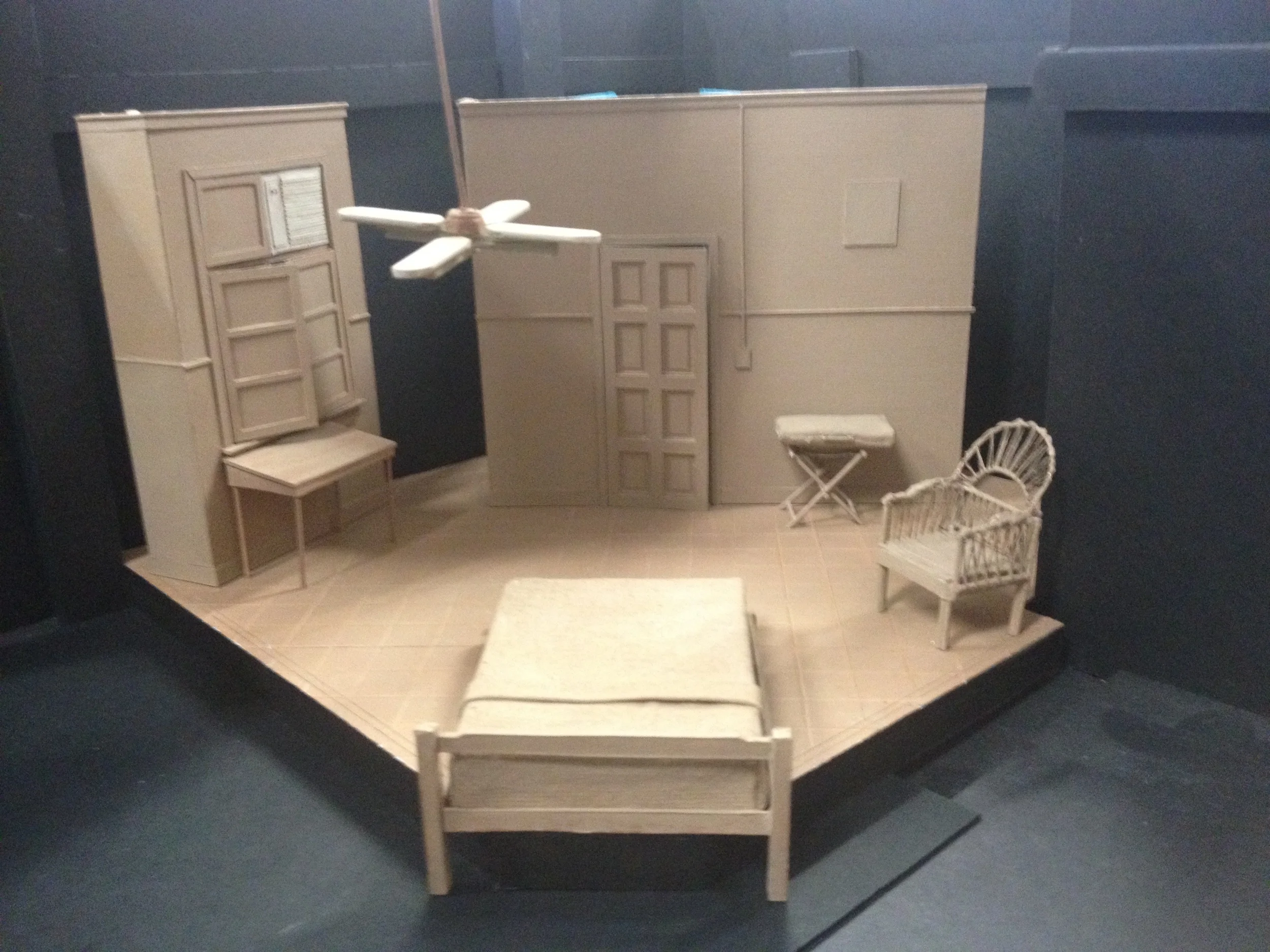    Soliciting Temptation . 1/2" Scale Model.&nbsp;Set Design by Ken MacKenzie. Tarragon Theatre. 2014     