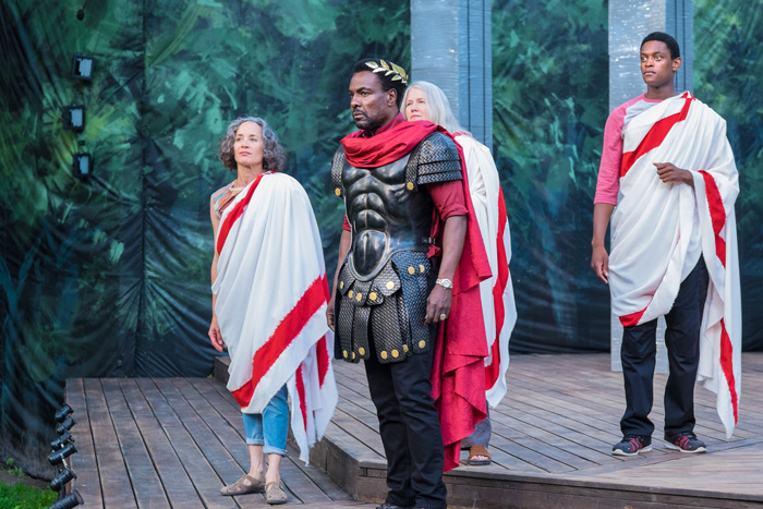 Julius Caesar. Canadian Stage Shakespeare in High Park 2015. Direction: Estelle Shook. Costume Design: Michelle Tracey. Photo by: Paul Lampert