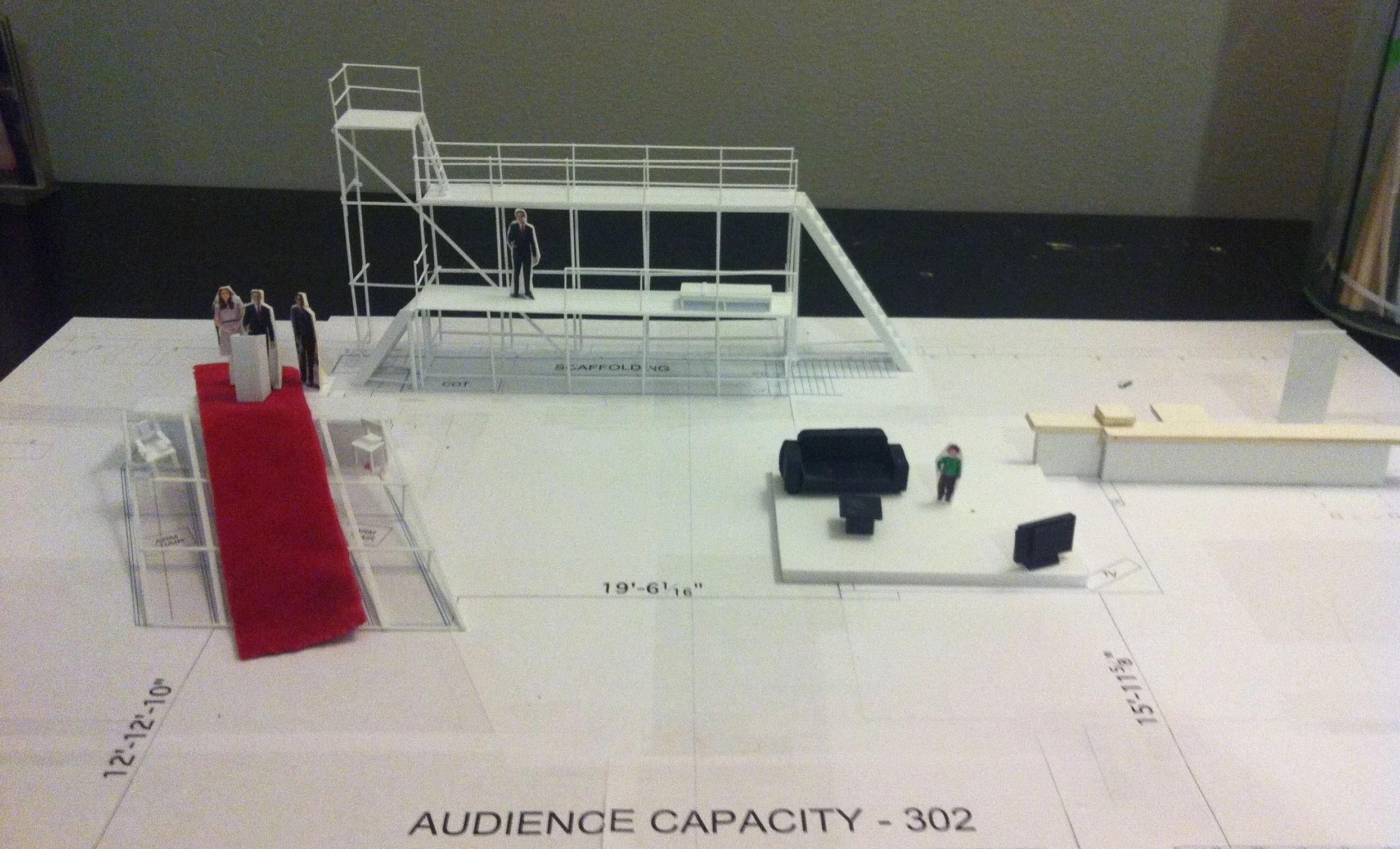   M'dea Undone.&nbsp;  1/4" Scale White Model.&nbsp;  Set Design by Michelle Tracey.&nbsp;  Tapestry Opera.&nbsp;  2015     