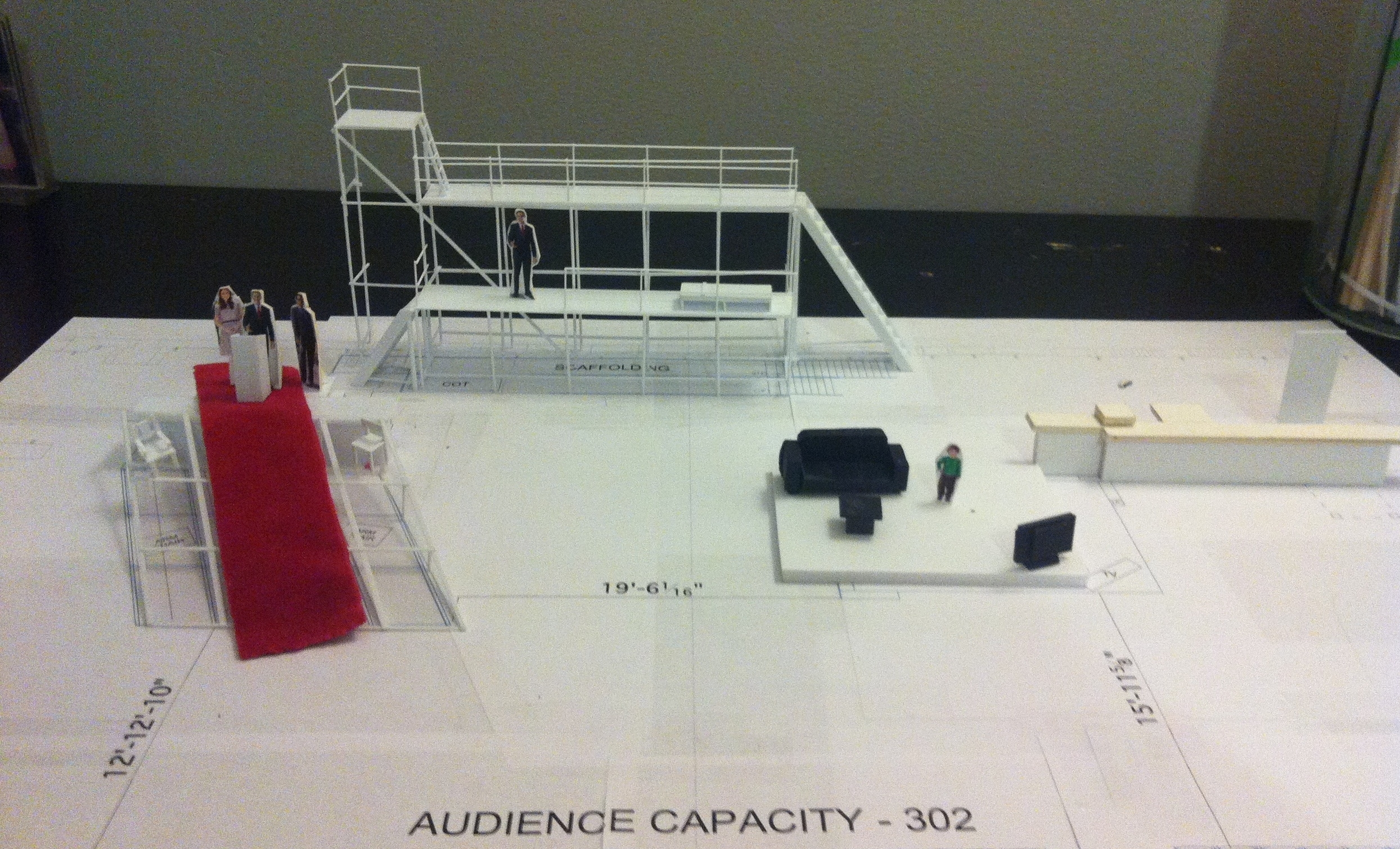 M'dea Undone. 1/4" Scale White Model. Set Design by Michelle Tracey. Tapestry Opera. 2015