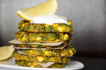 Spinach Fritters with a fresh twist of lemon