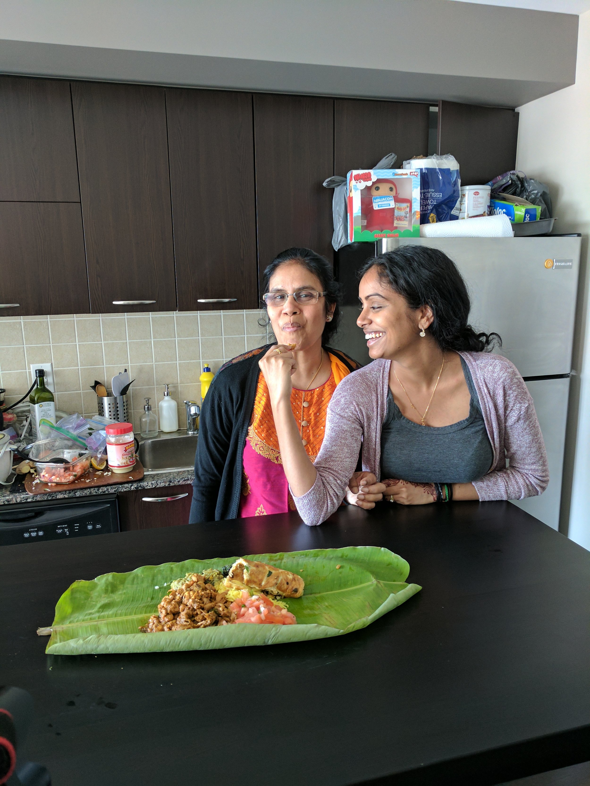 Dyshni, and her mother, Jeya