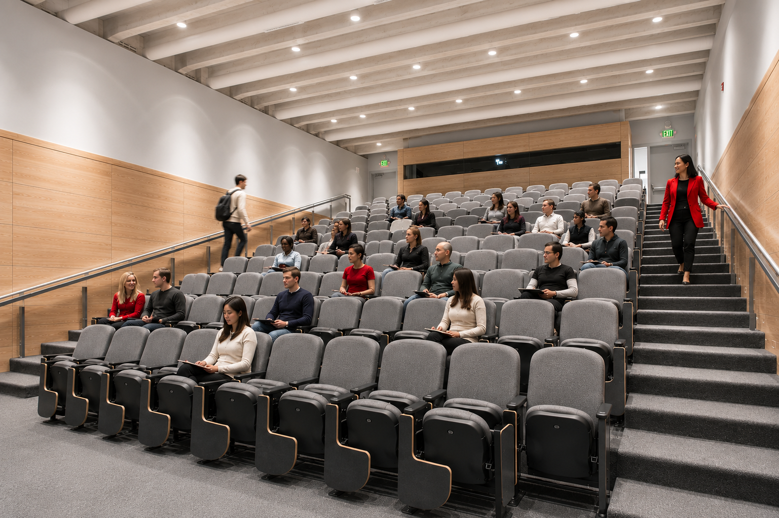 Burns Auditorium -View from Podium  Green Exit.png