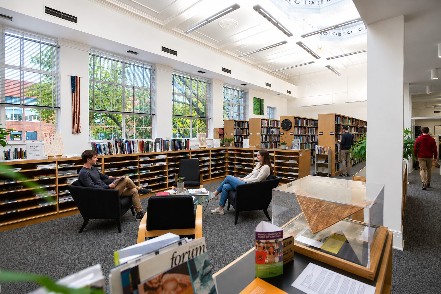 Lyons Library Looking towards windows and stacks.png