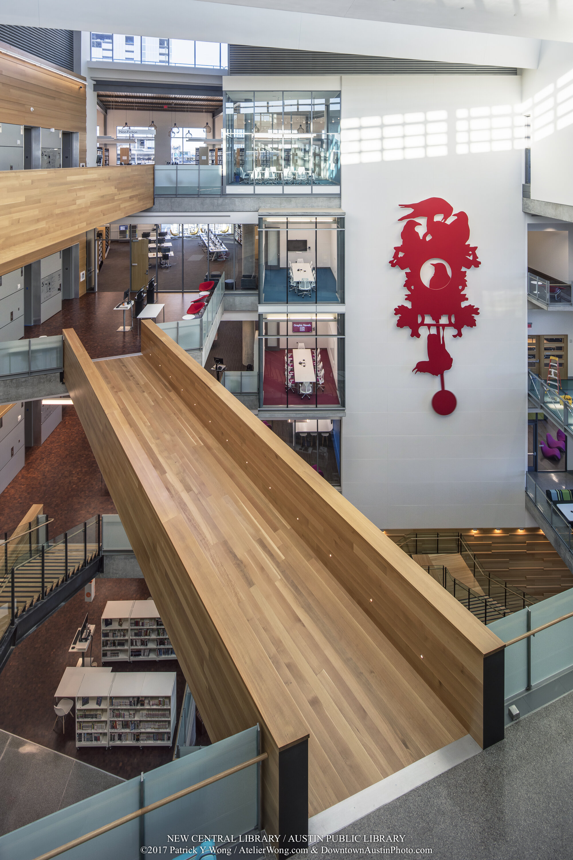 Austin Public Library - Central Library in downtown Austin, Texas