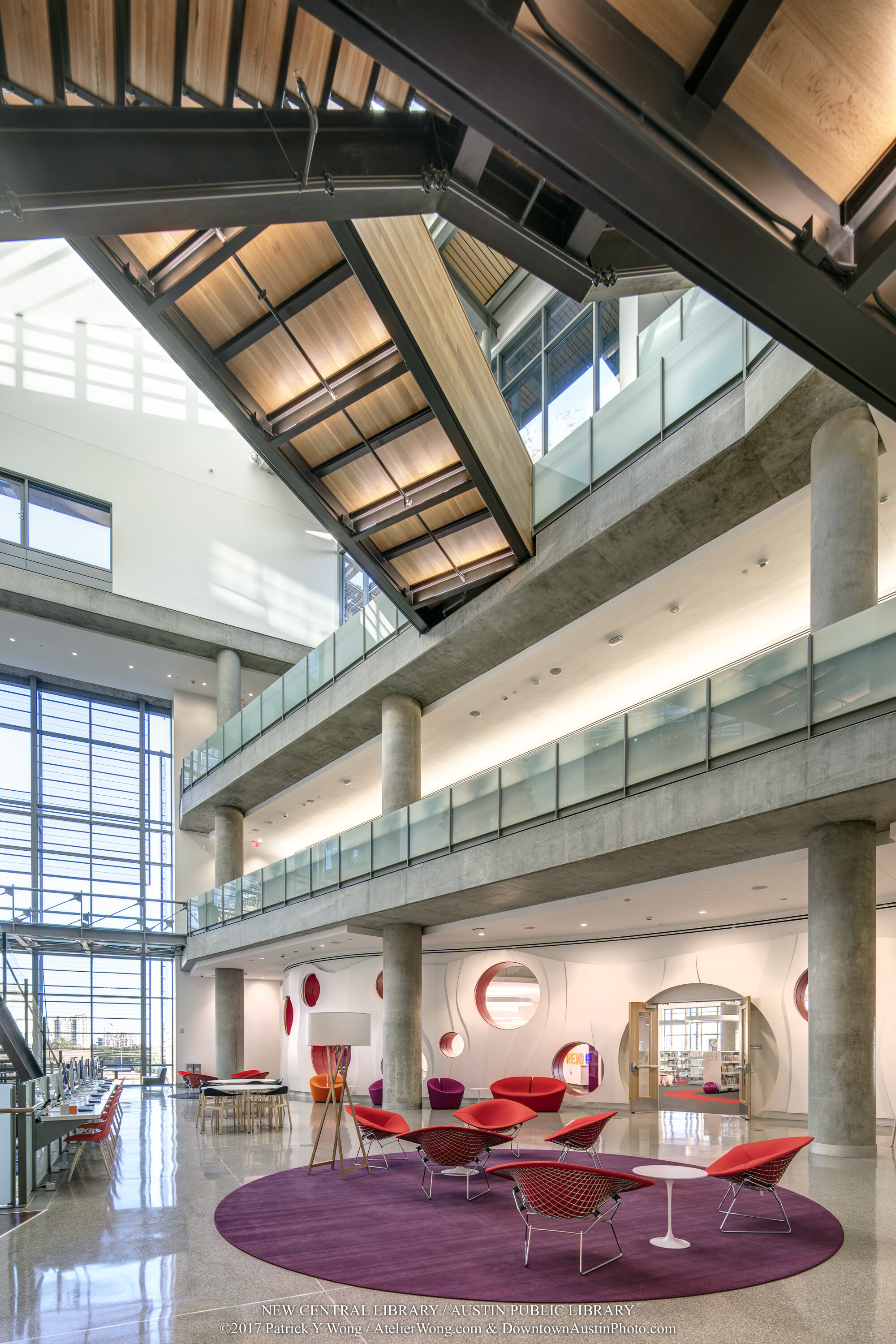 Austin Public Library - Central Library in downtown Austin, Texas