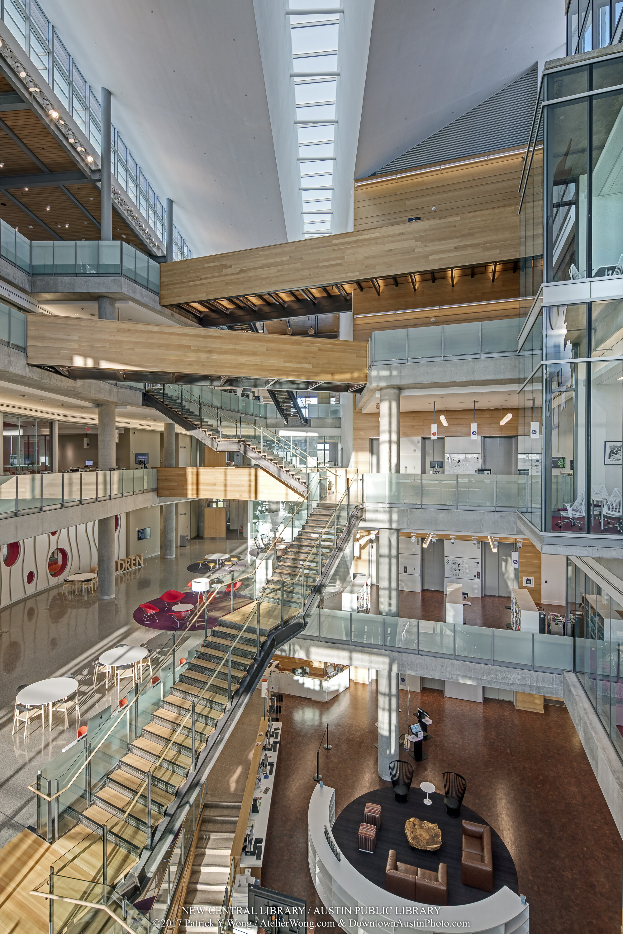 Austin Public Library - Central Library in downtown Austin, Texas