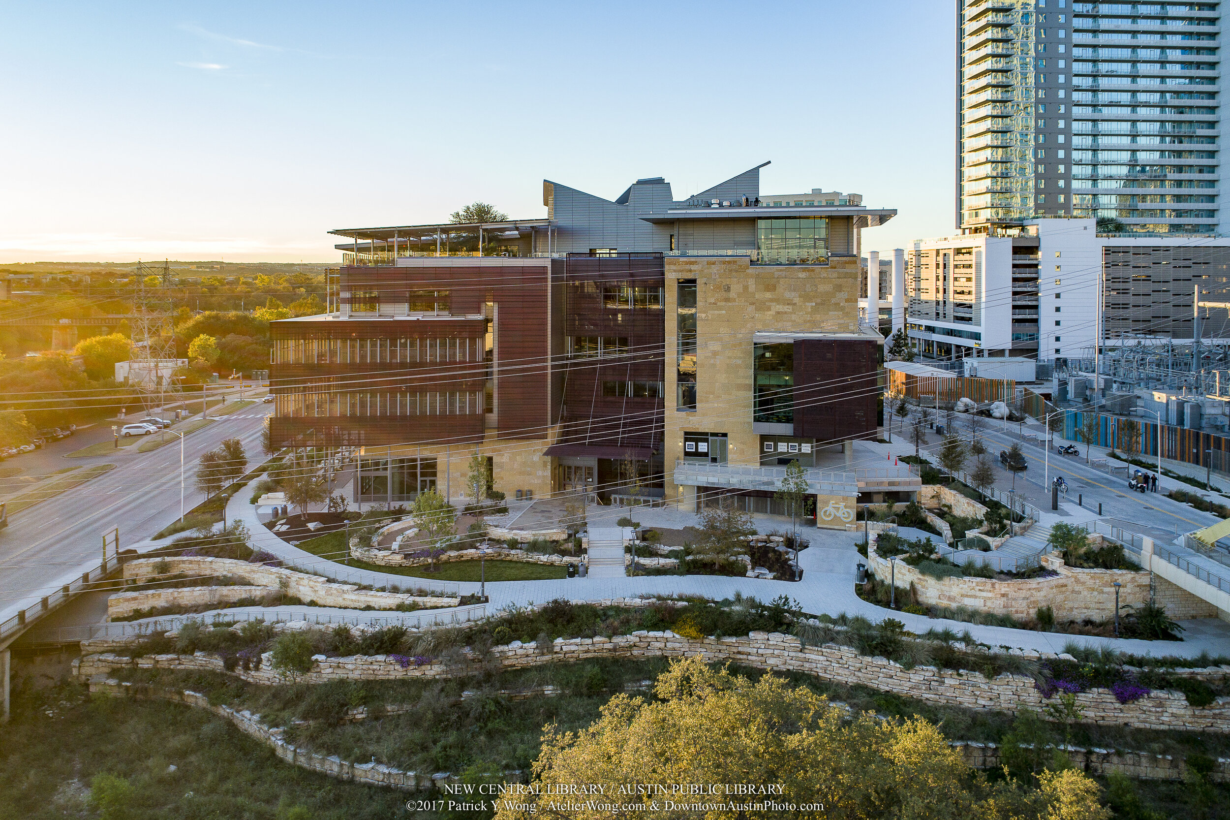Austin Public Library - Central Library in downtown Austin, Texas