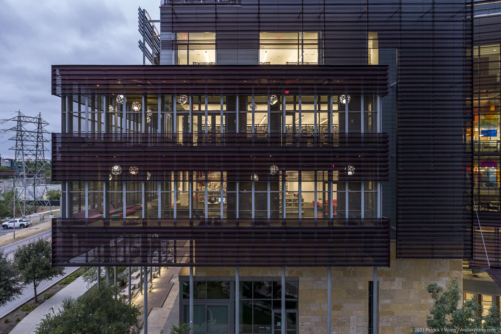 Austin Public Library - Central Library in downtown Austin, Texas