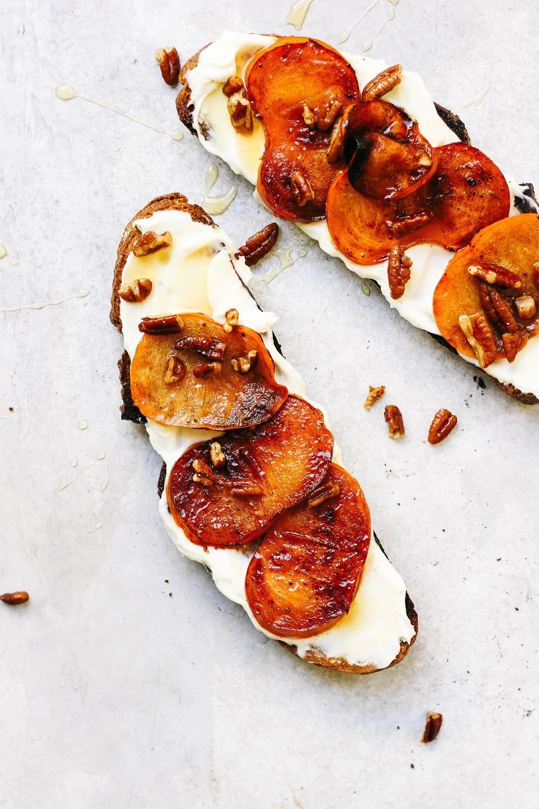 Persimmon Toast with Mascarpone, Ghee, and Warm Spices