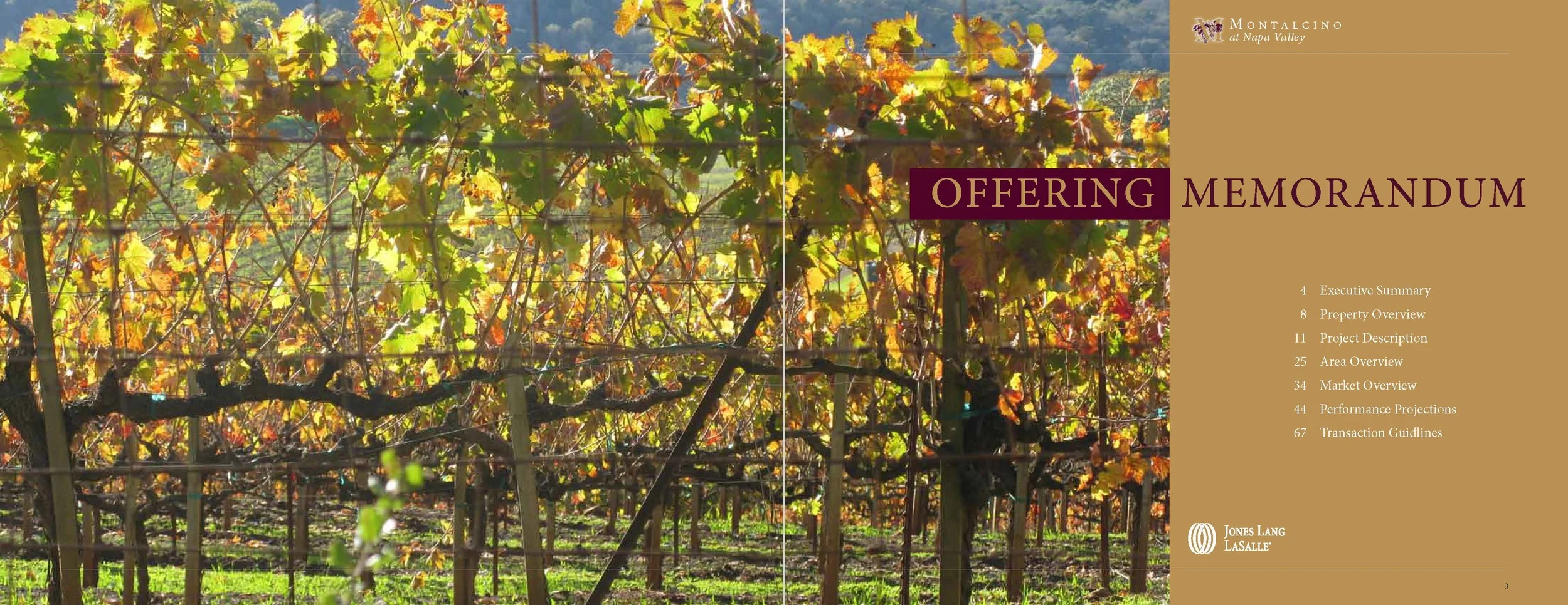 Napa Valley resort property offering from Jones Lang LaSalle.