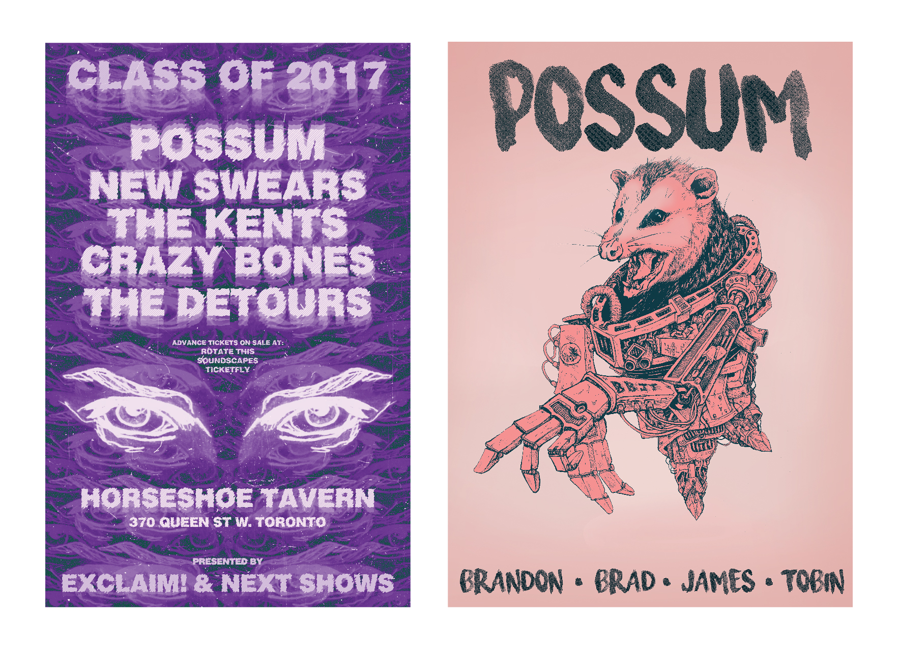 possum music poster graphic design