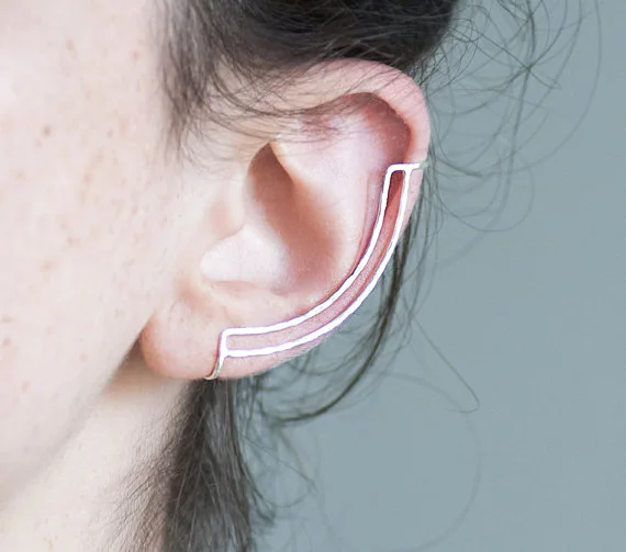 Knobbly : bijou d'oreille, Double Line Ear Cuff.