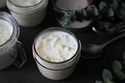 nouvelle année, chalet et riz au lait