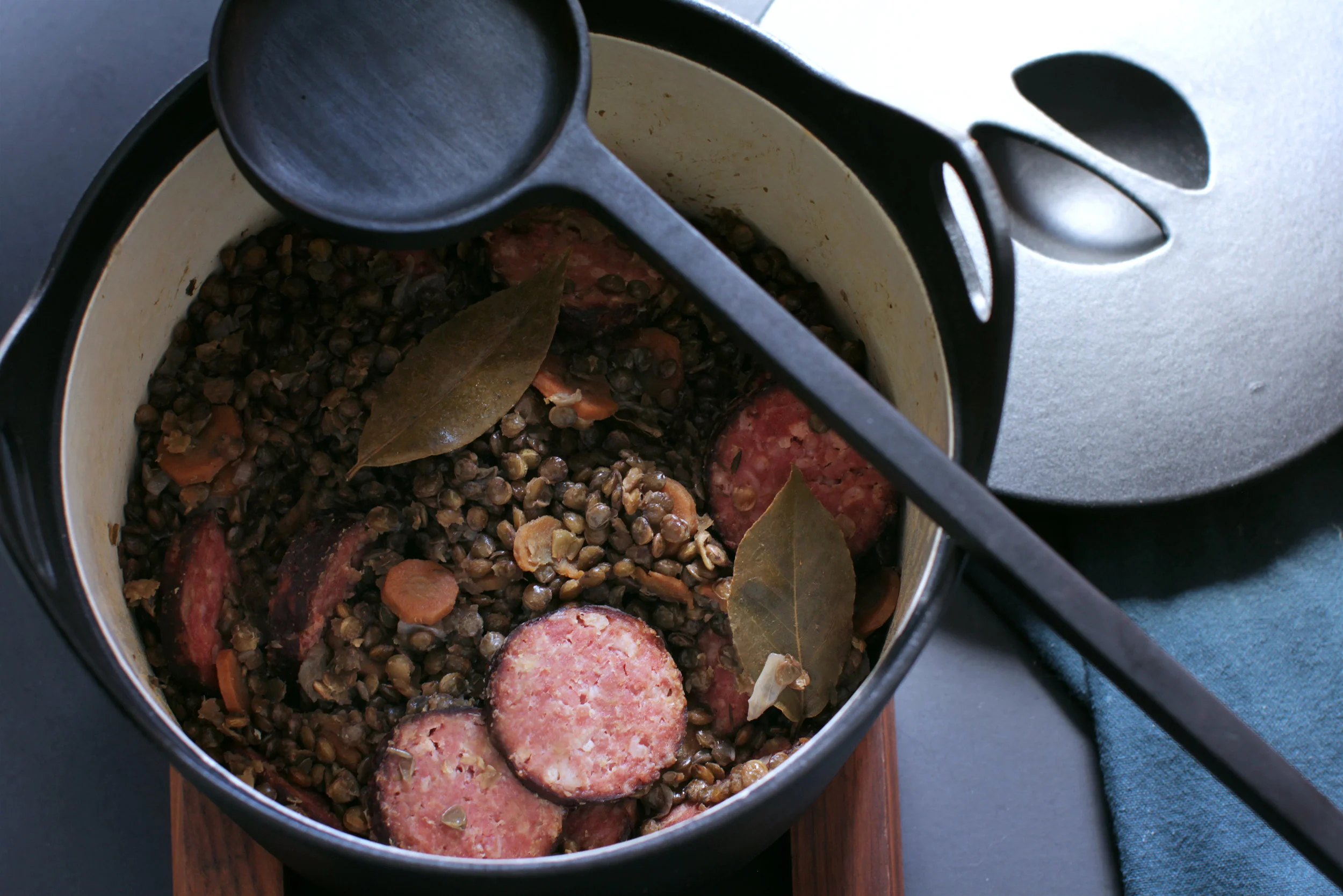 Lentilles et saucisson vaudois