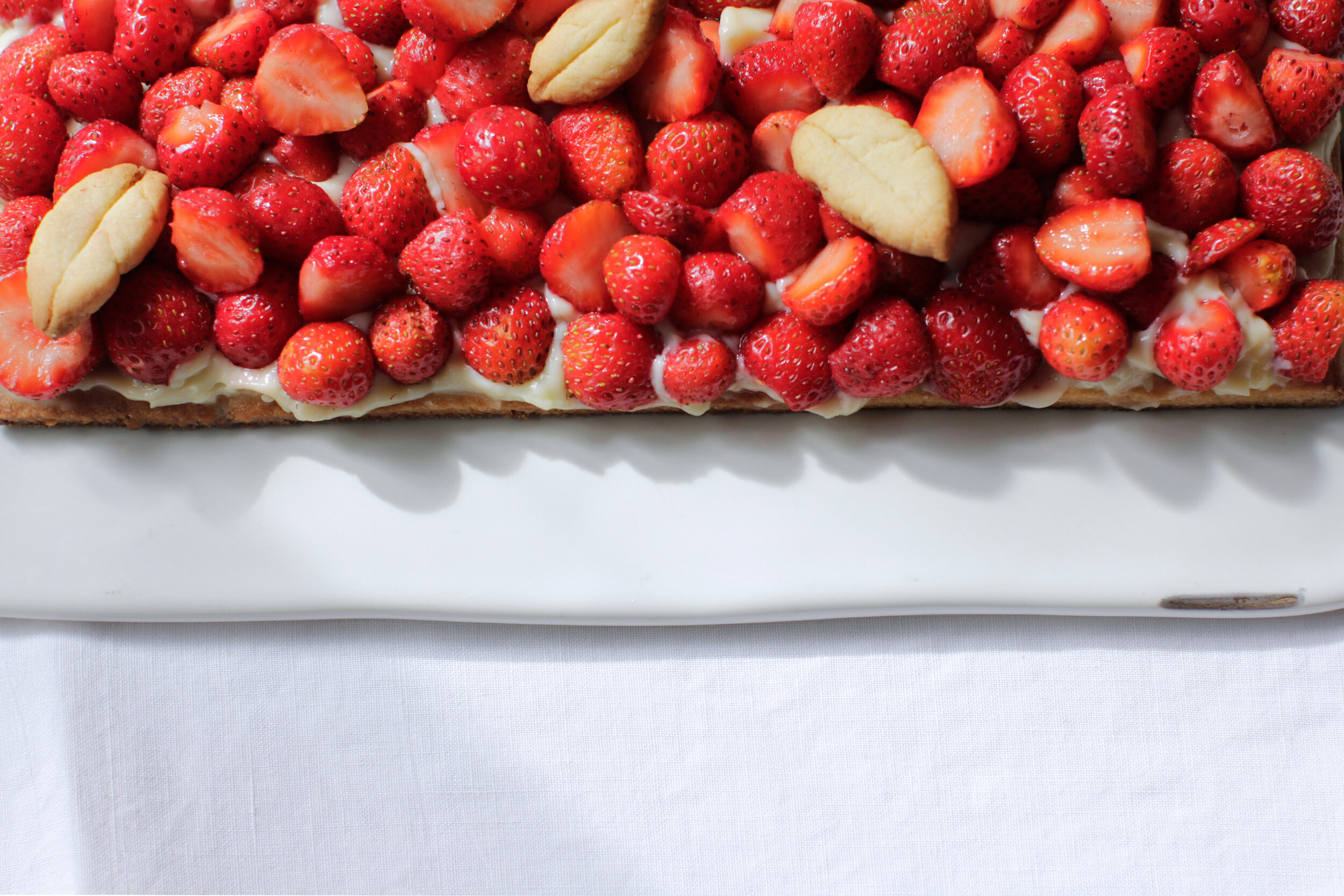 Tarte aux fraises de fin de vacances — quelques choses