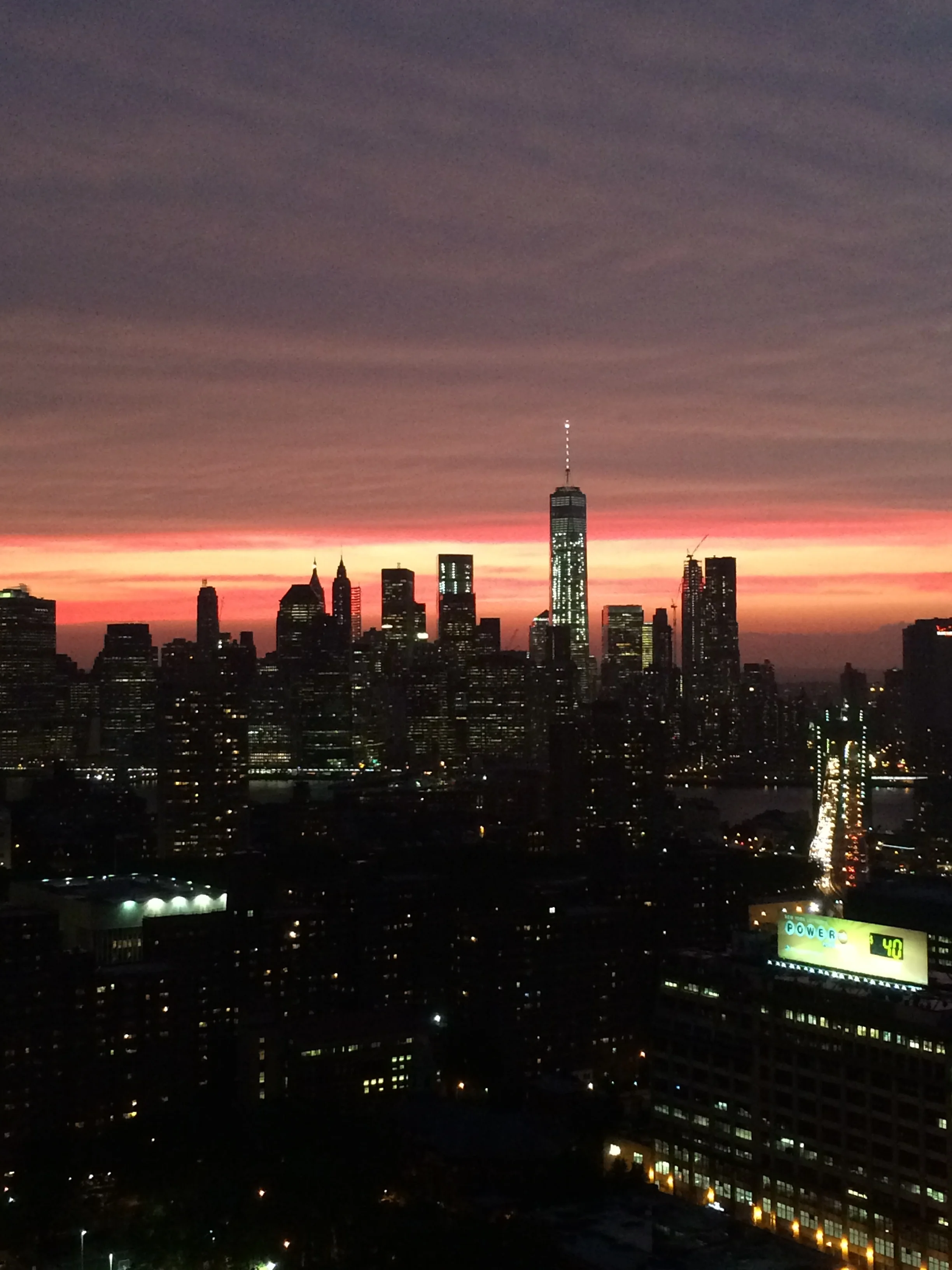 Lower Manhattan at Sunset