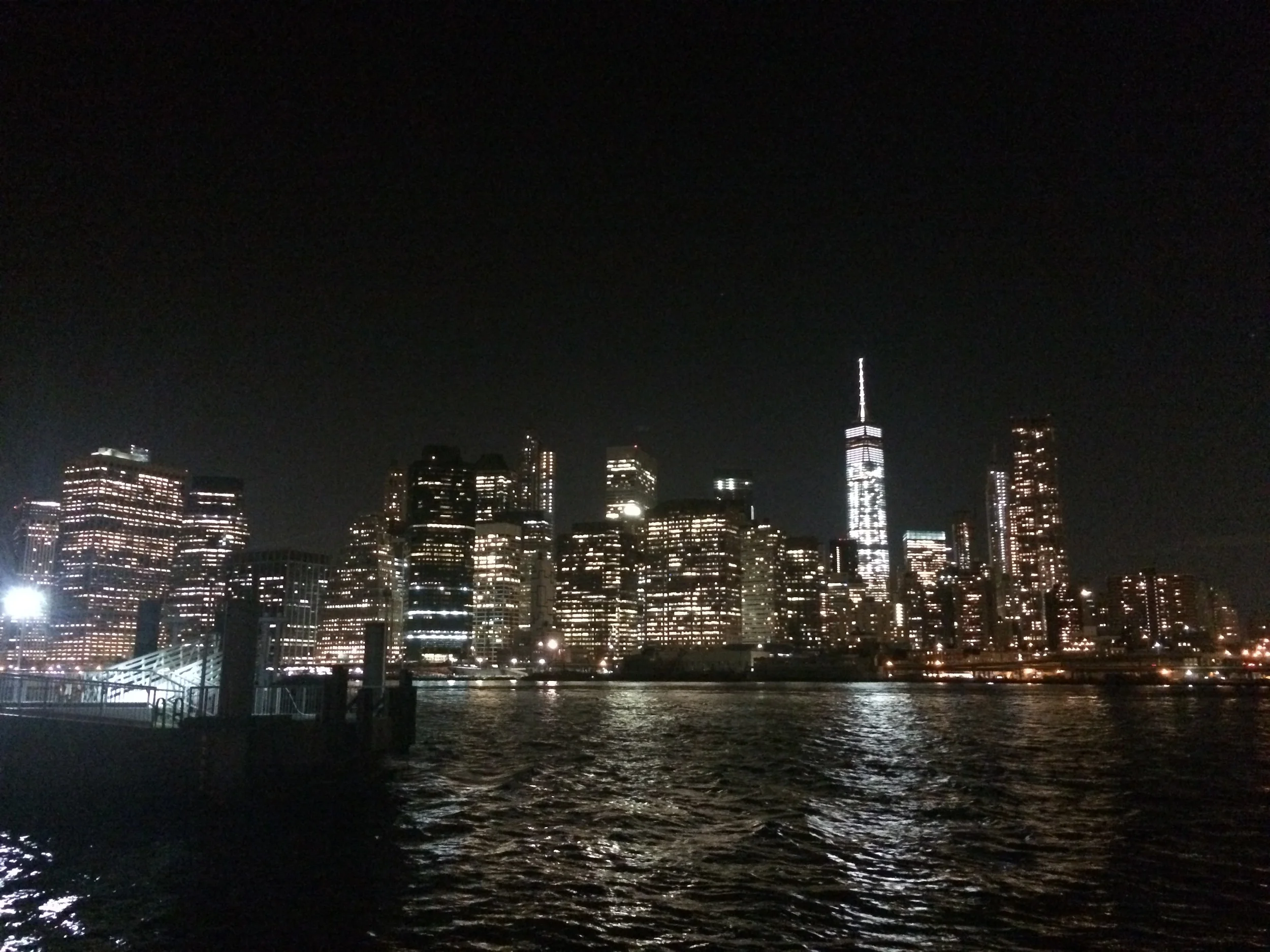 NYC at Night from Barge Music in Brooklyn.