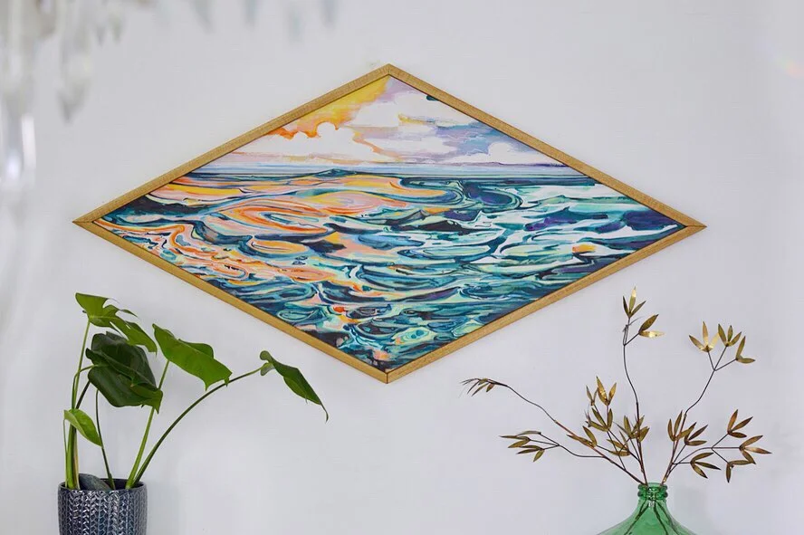 ◁GOLDEN HOUR▷ 4’ wide x 2’ high Diamond.