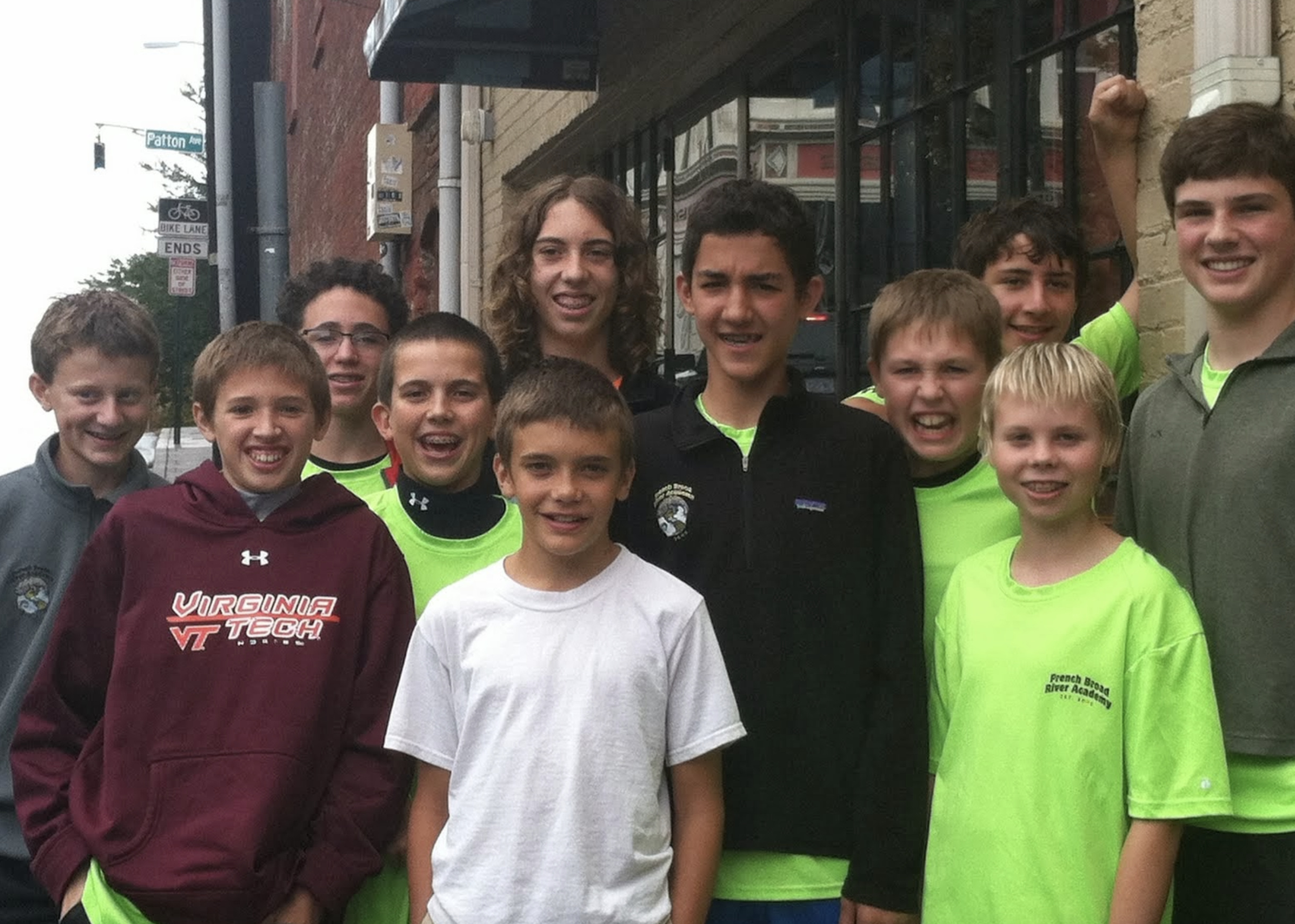 Connor and the FBRA Boys Class of 2014 during a field trip downtown.