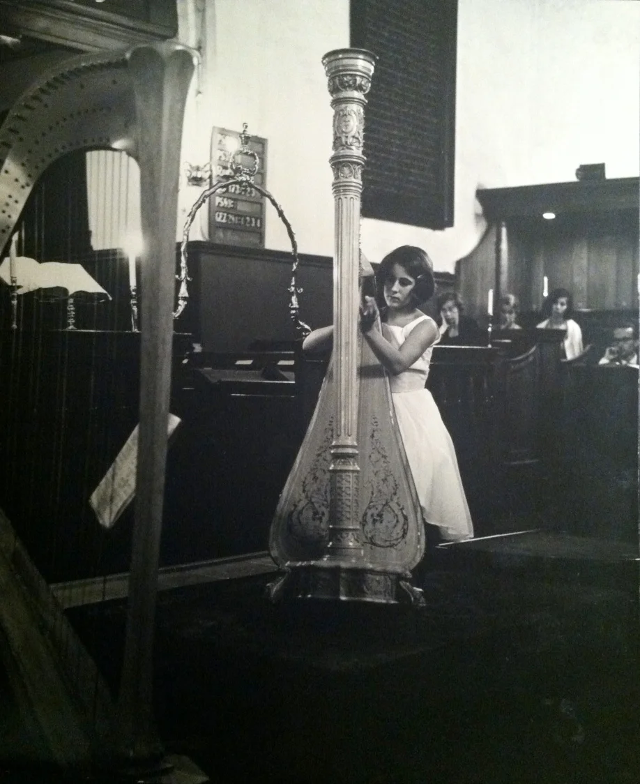 Giving the opening recital in Breukelen, Holland, 1964... beginning days of The World Harp Congress (Age 14)