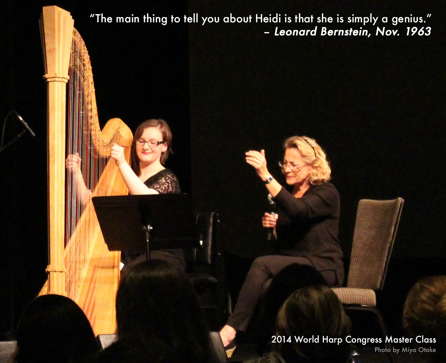 “We all listen with our eyes and this is why it is so important to play the harp with a visual approach to match your musical concepts.” - Heidi Lehwalder