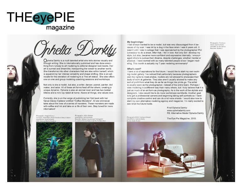 The Eye Pie Magazine Model: Ophelia Darkly Photography: Visioluxus