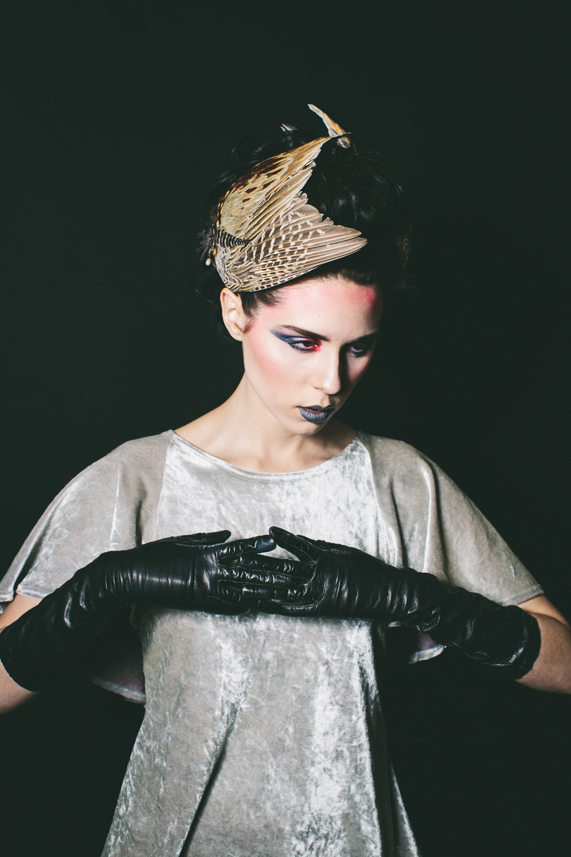  Cassie  Photography:&nbsp;  Myles Katherine Photography    Styling:&nbsp;  The Diamond Sea + Holly Stalder    Bird wing headpiece made by me 