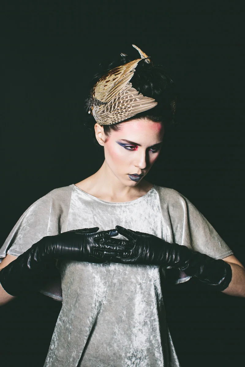 Cassie Photography: Myles Katherine Photography Styling: The Diamond Sea + Holly Stalder Bird wing headpiece made by me