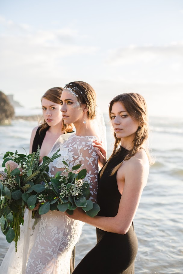  Photographer:&nbsp;  Katie Dessin Photography    Oregon coast dreamy mermaid bridal shoot 