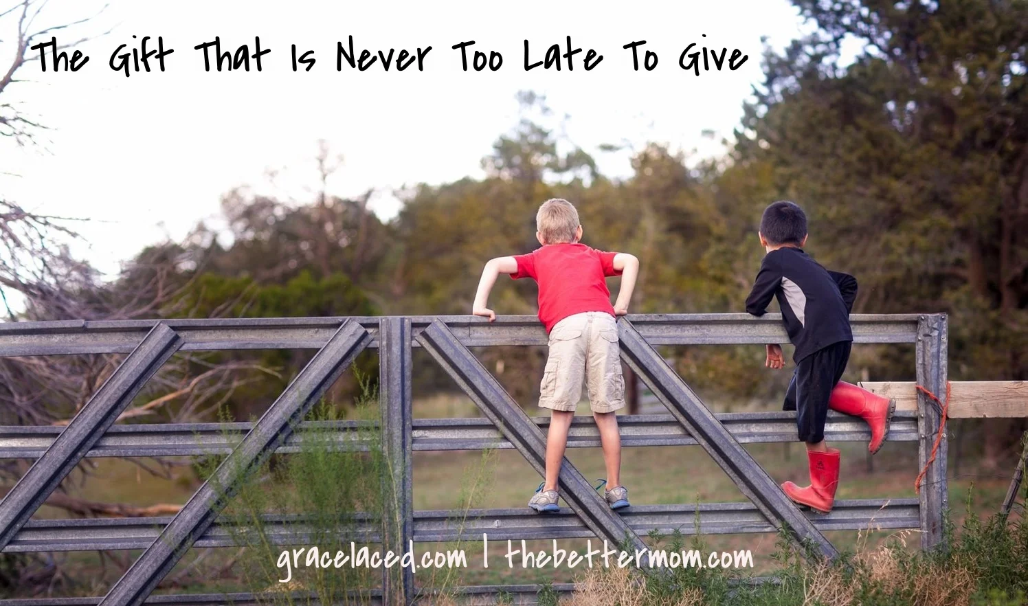 The Gift That Is Never Too Late To Give