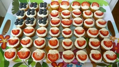 Celebrate July 4th with these delicious patriotic mini-cupcakes featuring fresh summer berries. this festive treat is just one of the healthy whole food recipes featured in our july 4th bbq menu (see meal plan below).